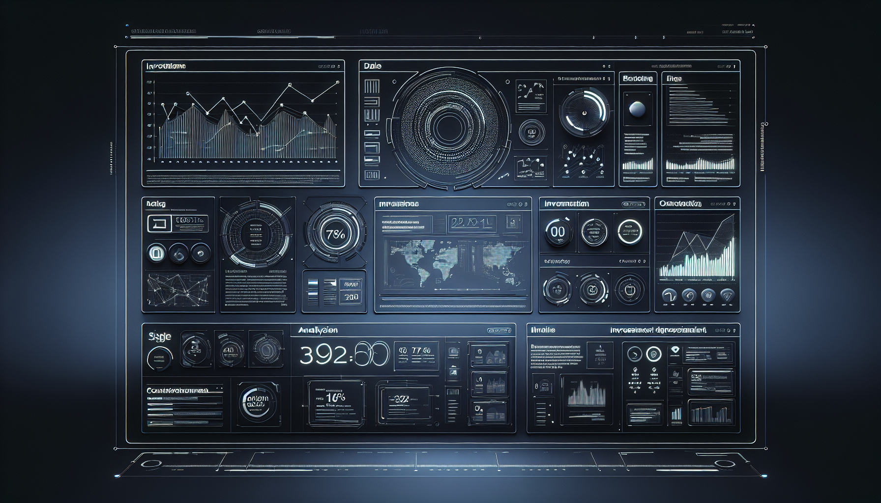 Digital illustration of fund manager using a futuristic capital raising dashboard on a tablet